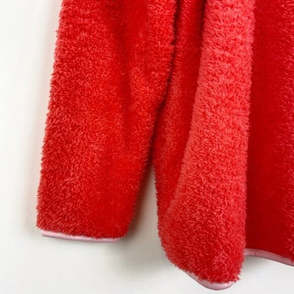 Crown & Ivy Coral Orange Woobie Fleece Pullover - Picture 9 of 10